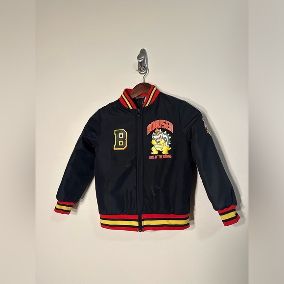 Nintendo Super Mario Bomber Jacket Bowser jacket Size 7 boys - Picture 1 of 10